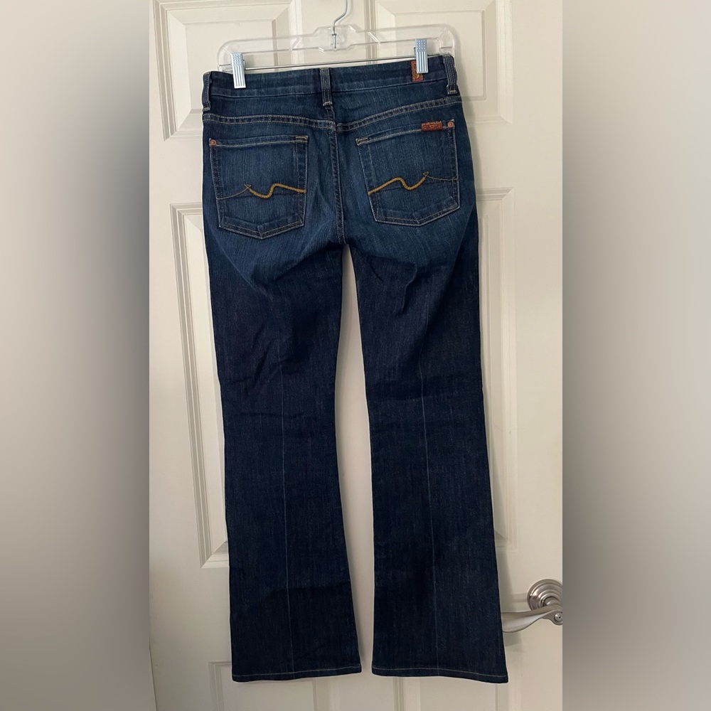 Women’s 7 for all Mankind Kimmie bootcut jeans mid rise contrast stitching 27